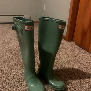 Green hunter boots